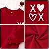 GLIGLITTR Women Valentine's Day Sweatshirt XOXO Love Heart Graphic Sweater Shirts Cute Hugs and Kisses Oversized Pullover Top, Red-7, S #5