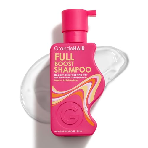 Grande Cosmetics GrandeHAIR Peptide Shampoo - Cleanses Exfoliates & Reduces Fallout Sulfate-Free - for Fuller-Looking Hair (8 fl oz)