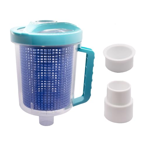 CAMOLIKOS W560 Inline Pool Leaf Canister/Leaf Catcher (with Mesh Basket and Skimmer Socks...
