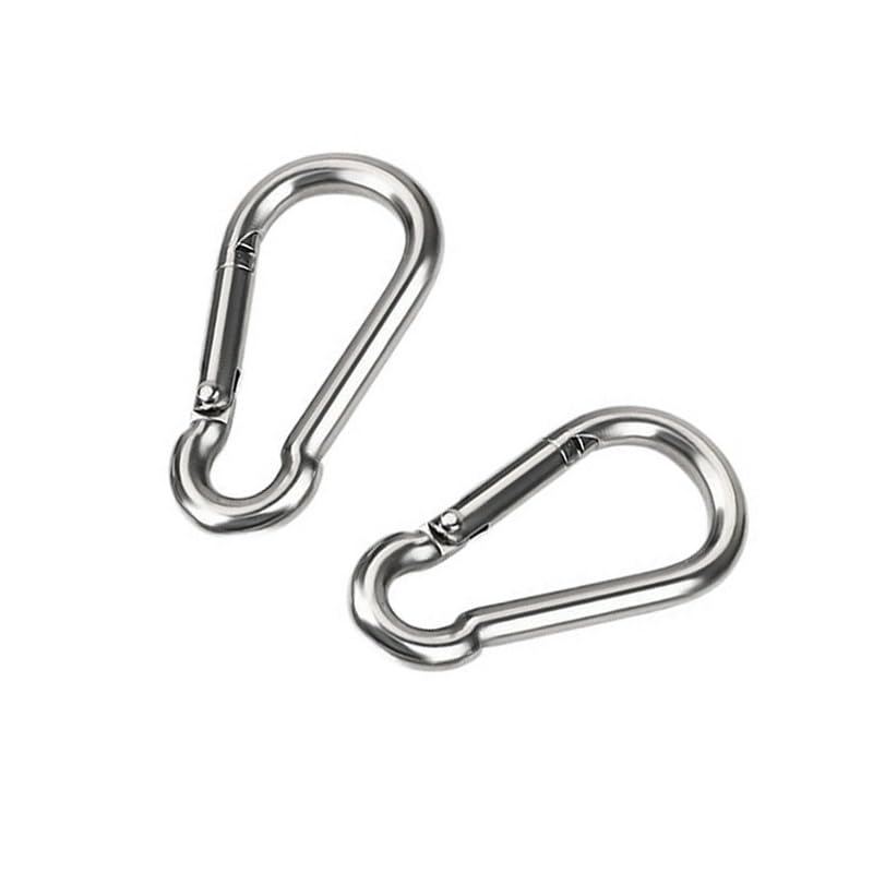 Generisch 2 Stück Karabiner, Karabinerhaken Edelstahl 304, Karabiner Mit Federhaken(M14)