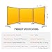 Happybuy Welding Screen with Frame, 6' x 6' 3-Panel Flame-Resistant Vinyl Welding Curtain, 12 Swivel Wheels (6 Lockable), Moveable & Professional Workshop Protection Screen, Yellow