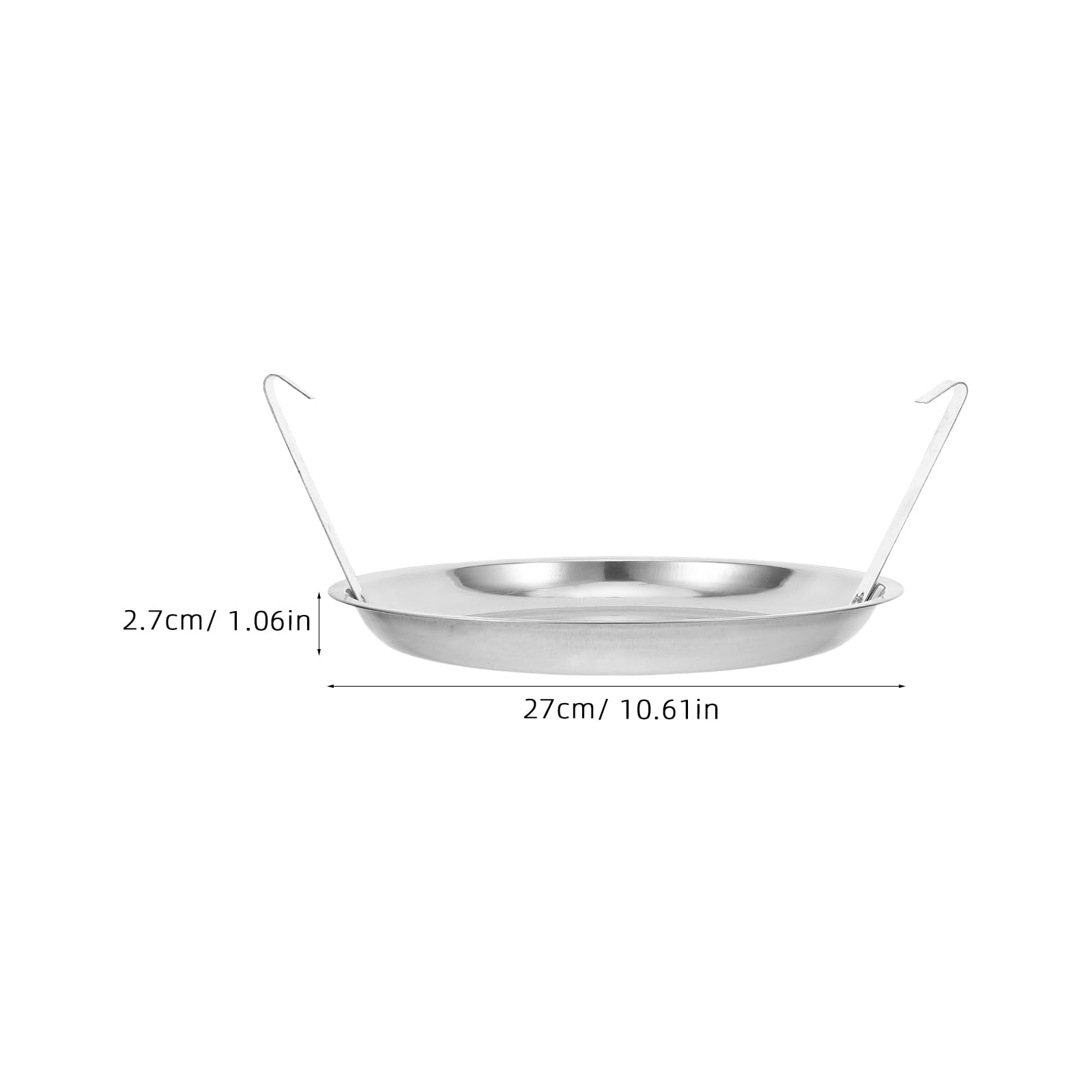 Posacenere in metallo, 27 cm, portatile, per barbecue, barbecue e braciere, accessorio essenziale per cucinare all'aperto, cortile, campeggio e picnic