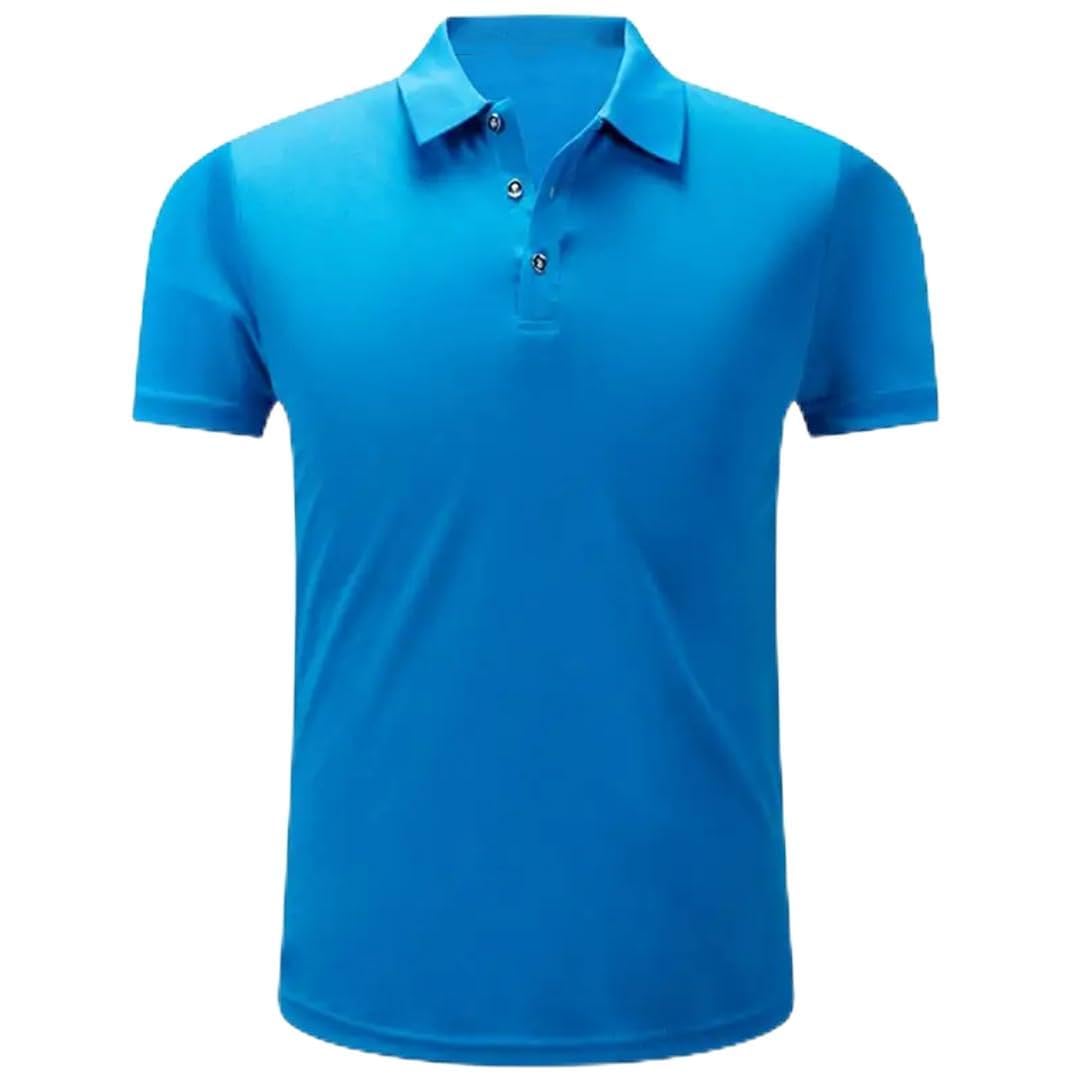 Generic Polo de verano para hombre, de algodón, de manga corta, transpirable, para golf, tenis