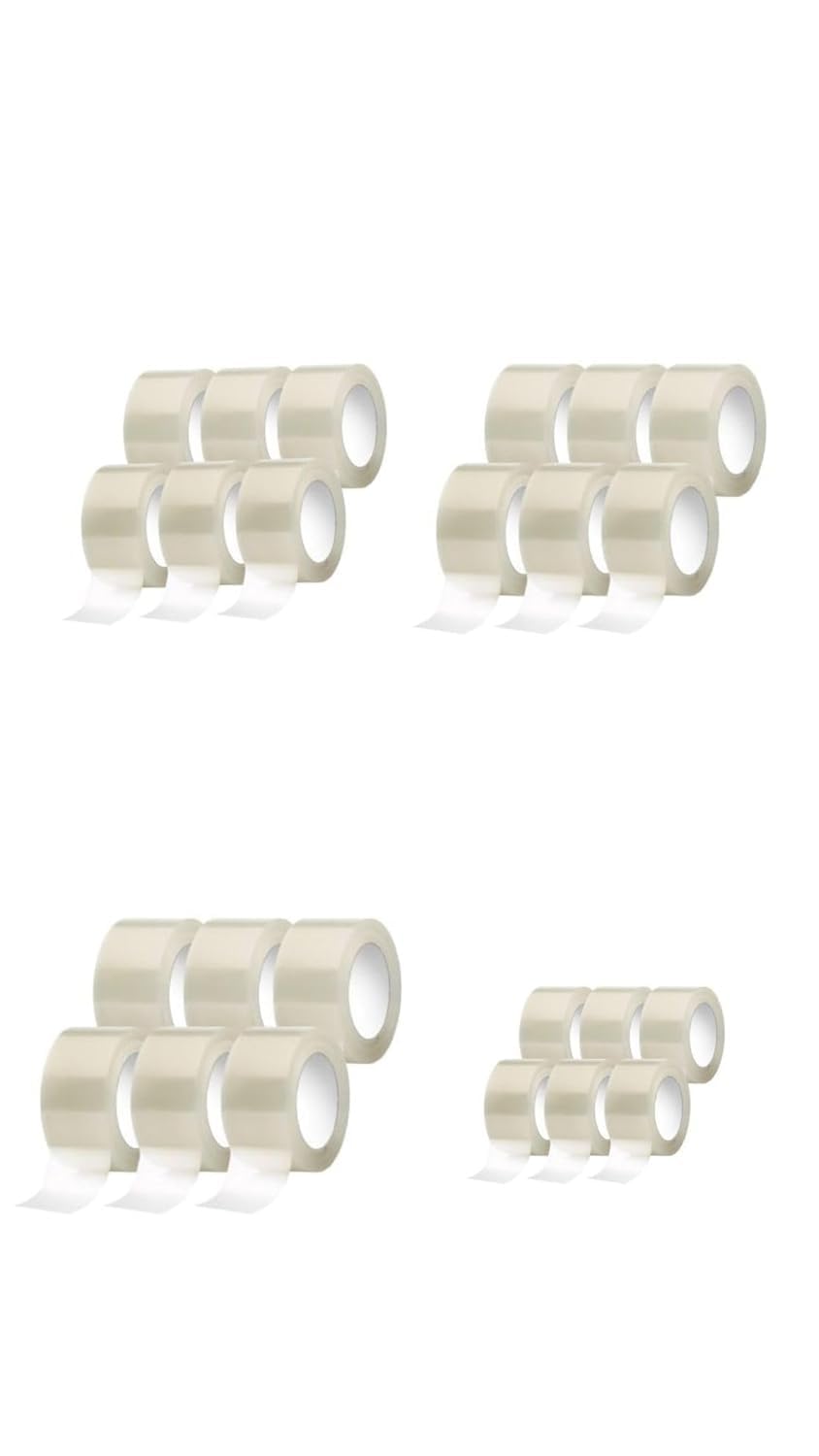 BLEKER Rollos de cinta adhesiva transparente 48 mm x 132 m inodora 48 x 132 45 micras, súper resistente (72)
