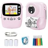 Lincom Tech Instant Print Camera Kids - Kids Digital Print Camera 18MP 1080P HD Video Recorder Zero...