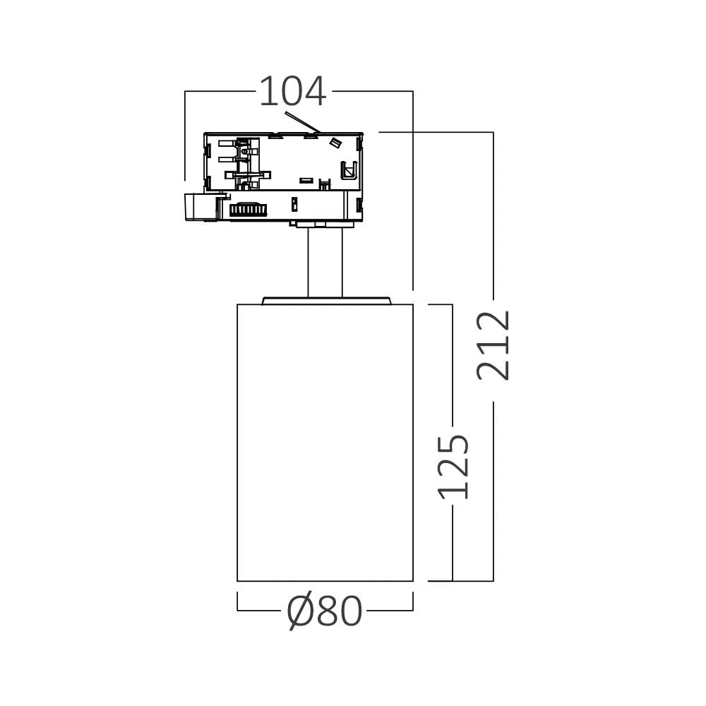 Braytron LED-Schienenstrahler 30 Watt 3-Phasen 4-Draht Dreh- und schwenkbares Schienenlicht 3CCT Warmweiß -Kaltweiß 3420 lm Aluminium Deckenleuchte für Innenbeleuchtung Schienensystem in weiß