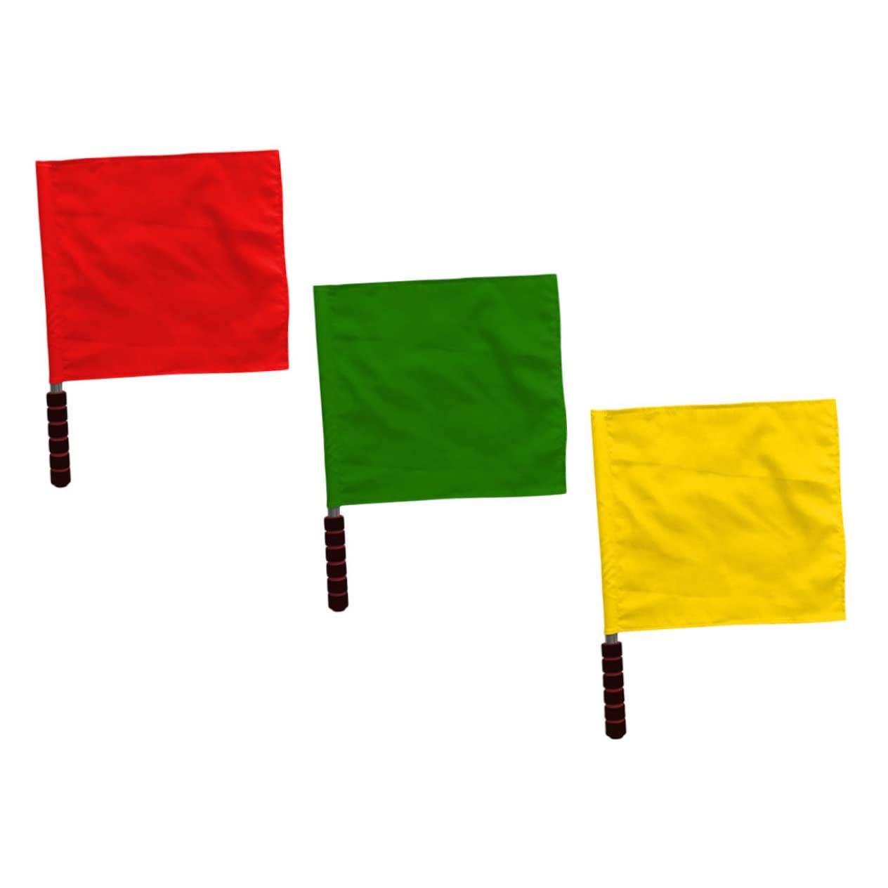 BRIGHTFUFU 3pcs Traffic Safety Signal Flag Referee Flag for Match Cheer for Boys and Girls or Team
