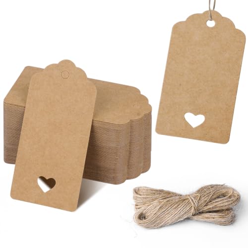 7 Best Sustainable Gift Tags That Elevate Your Eco-Friendly Gifting 5 Kraft Paper Gift Tags with Jute Twine (100 PCS)