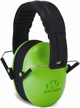 Walker's Youth Childrens Low Profile Padded Headband Adjustable Folding Noise-Reducing Hearing Protection Earmuffs