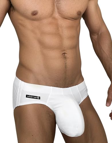 Wildmant Monster Cock Swim Brief White2