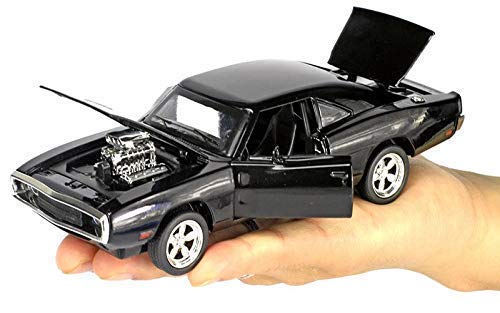 Image of 4 Wheel Drive Metal Car Pull Back with Openable Doors, Engine Cover, Tail with Front and Rear Light & Music Great Gift for Boys and Girls Above (F & F 7)