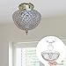 Evelots Ceiling Clip-on Light Bulb Shade-Lamp-Dome-Diamond Cut-Acrylic-Set/2