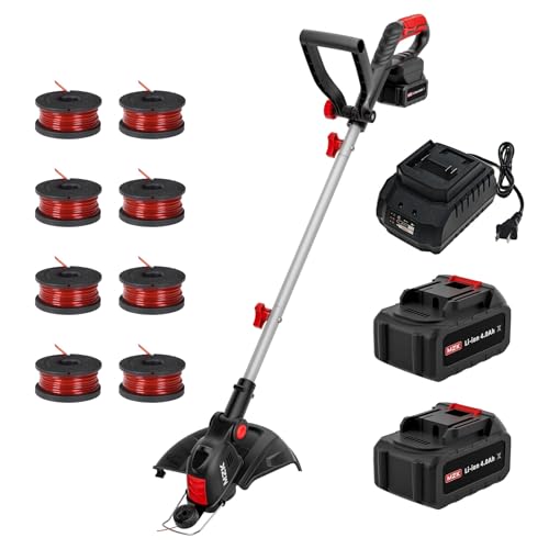 MZK 20V Cordless String Trimmer with 8 Spools and Batteries