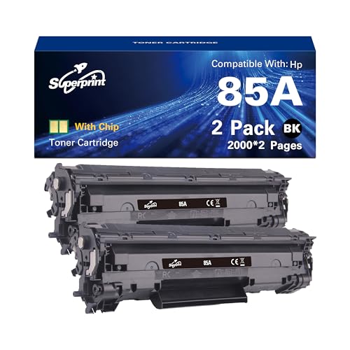 Superprint Cartucho de tóner 85A (con chip) negro compatible con tóner HP 85A CE285A CRG725 (85A, 2 unidades)