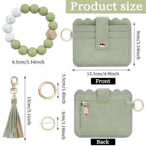 Image of Wristlet Wallet for Women with Keychain - RFID Card Holder Small Wallet Wristlet with Key Ring