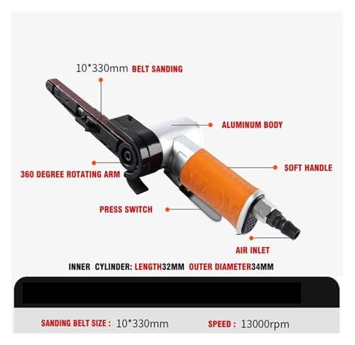 Mini ponceuse a bande pneumatique pour poncer les angles et acces difficiles - 4
