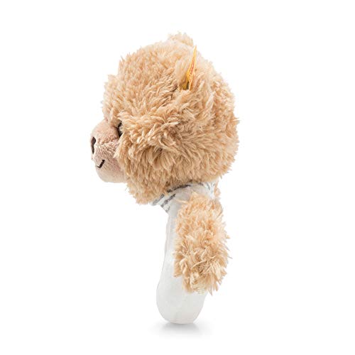 Steiff Kuscheltier Schlaf-gut-Bär Greifling mit Rassel, Süßes Stofftier, Jungen, Mädchen & Babys ab 0 Monaten, Spielzeug 12 cm, Klein, Hellgrau, 239939 – Bild 3