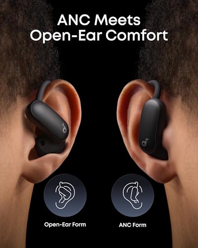 Image of Soundcore AeroFit 2 Pro by Anker, Dual-Form Earbuds, Open-Ear & Active Noise Cancellation Forms, 5-Level Adjustable Ear Hooks for Dual Forms, Hi-Res Audio with LDAC, 4-Mic AI Clear Calls