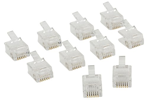 Valueline VLTP90933T RJ12 Transparente - Conector (RJ12, Transparente, 10 Pieza(s), 11,5 cm, 95 mm, 10 mm)
