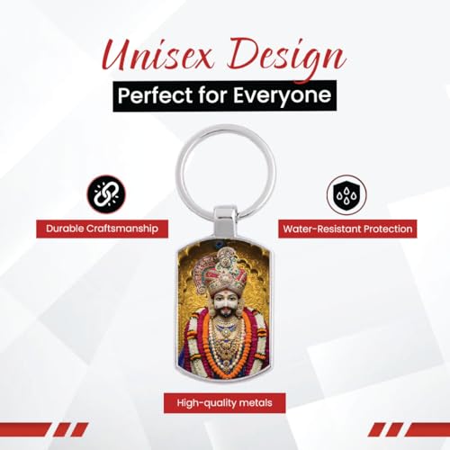 Image of Stylish Metal Keychains with Permanent Glossy Print - Inspirational Quotes & Spiritual Designs - Perfect Key chains for loved ones, Personal Use, Gifts & Return Gifts