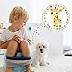 24 Stück Töpfchen-Trainingsaufkleber, Wiederverwendbar Toilettenaufkleber Bunt Selbstklebender Badezimmersitzaufkleber Früherziehungsmaterial für Kinder (Süßes Tier)