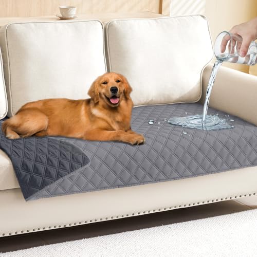 Smiry Waterproof Reversible Pet Couch Covers...