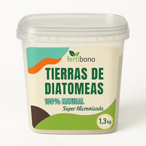 FERTIBONO Tierra de Diatomeas Premium – 100% Natural | Polvo Ultrafino 1,3 kg |Múltiples Aplicaciones | Alta Pureza Super Blanca | Vegano y Seguro