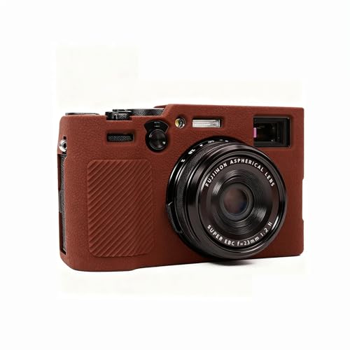Frevyve Case for Fujifilm X100VI Digital Camera Accessories X100VI Soft Silicone Protective Case Slim Fit Sleeve Lightweight Anti-Scratch for Fuji X100 VI Cover (Brown)
