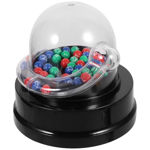 Machine à boules de loto portable Mikinona en plastique léger avec boules colorées