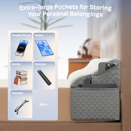 Image of Simpledad Twin Size Wedge Pillow Headboard for Bed Gap Filler, Bed Wedge Pillow for Headboard Gap (0-8 inch) Ergonomic Mattress Wedge Gap Filler for Stop Pillows, Phones & Items Falling Down(39 inchX10 inchX6 inch)