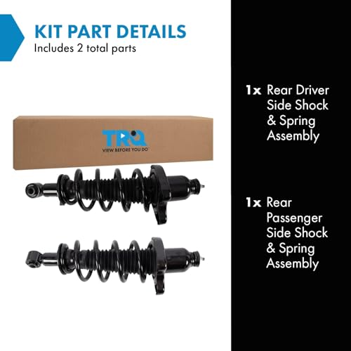 Image of TRQ Rear Complete Quick Loaded Shock Strut Spring Assembly LH Driver RH Passenger Side Pair 2pc for 2014-2020 Acura MDX FWD 2WD SUV