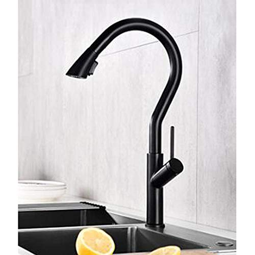 Mitigeur d'évier de cuisine noir pour simplifier la vaisselle