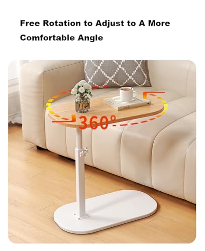 Mesa auxiliar en forma de C con altura ajustable y rotación de 360 grados para el sofá 3
