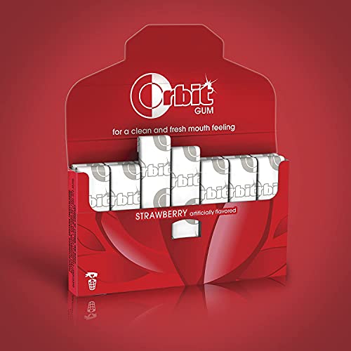 Image of Orbit Strawberry Gum 14 Pieces Pack of 12, x 33 g