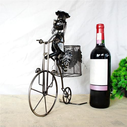 Soporte para botellas de vino con forma de bicicleta para decorar tu mesa de salón 4