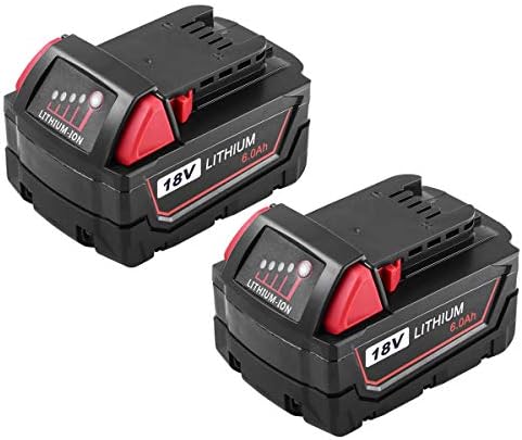 6.0Ah XC Battery for Milwaukee Battery 18V Lithium Replacement for Milwaukee 48-11-1840, 48-11-1815, 48-11-1820, 48-11-1850 Lithium-ion Milwaukee 18-Volt Battery