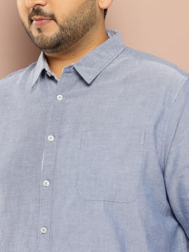 Image of Thomas Scott Men's | Plus Size | Regular Fit | Long Sleeves | Button-Down Collar | Oxford Fabric | Casual | Shirts for Men