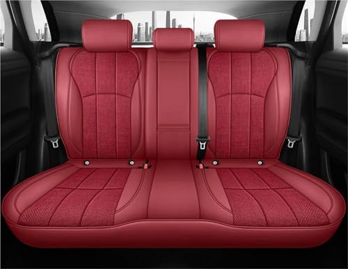 Housse de siège voiture en cuir rouge sur mesure pour Nissan Qashqai J10