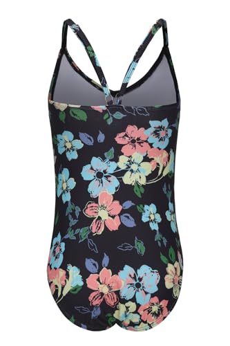Image of Girls One Piece Swimsuits Hawaiian Floral Bathing Suit for Kids Adjustable Straps Swimwear 3-16 Years