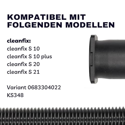 3m Saugschlauch für Cleanfix S10 (plus), S20 & S21, Staubsaugerschlauch komplett mit Handgriff von Microsafe®