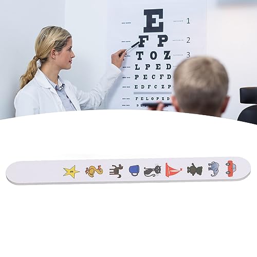Optometrie-Fixierstab, Professioneller Sehtester für Kinder, Fixierstab, Helle Farbe, Cartoon-Muster, Seh-Optometrie-Testkarte