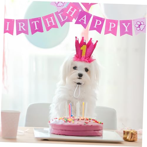 Set de disfraces de cumpleaños para mascotas POPETPOP miniatura 7