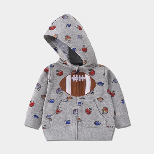 Kids Toddler Cute Graphic Full Zip Hoodie Sweatshirt Casual Long Sleeve Outwear Jacket with Pockets for Boys Girls 1-3 Years2