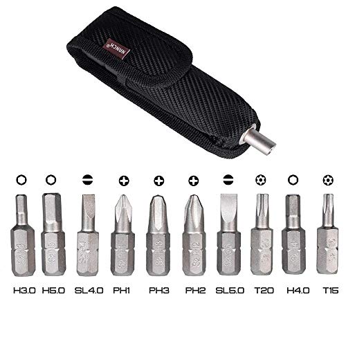 Nanch Ratchet Screwdriver Sets,EDC Tool 11 in 1 Multi-bit Screwdriver with Extension Rod Inside for Household and Electronics Repairs.