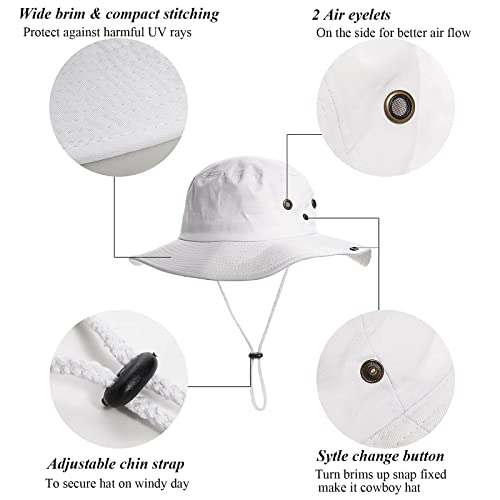 Sombrero de cubo para mujer con protección UV XL blanco miniatura 6