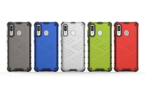 Image of Glasgow | for Samsung Galaxy A30 Honeycomb Pattern Back Case Cover for Samsung Galaxy A30 with 4 Bumper Corners and Military Grade Protection - Black