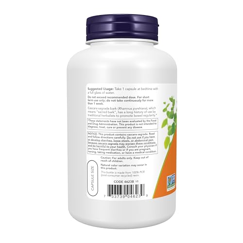 Image of Now Foods Cascara Sagrada 450mg, 250 Vcaps
