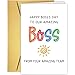 Supoeguk Hilarious Boss Day Card from Team, Funny Boss's Day Card for Boss, Happy Boss's Day to Our Amazing Boss from Your Amazing Team