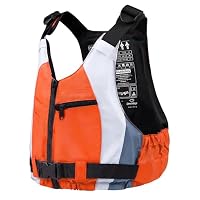 Owntop Schwimmhilfe für Erwachsene, Verstellbare 50N Auftriebsweste mit Taschen und Abnehmbarem Schrittgurt, Schwimmweste für SUP, Kajak, Angeln, Segeln & Kanu (Orange,XL-XXL)