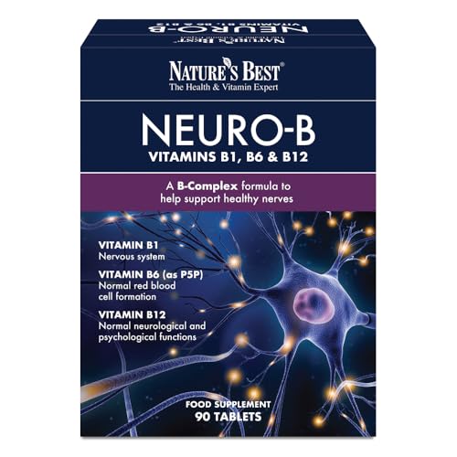 Nature's Best Neuro-B, Vitamin B Complex 1-a-Day - UK Made - 90 Tablets (3 Months' Supply)
